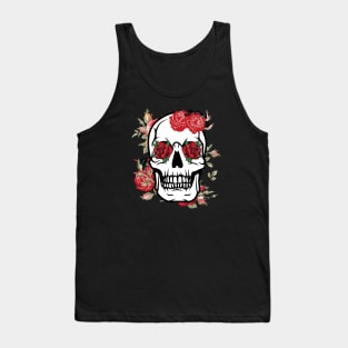 skull with roses Tank Top